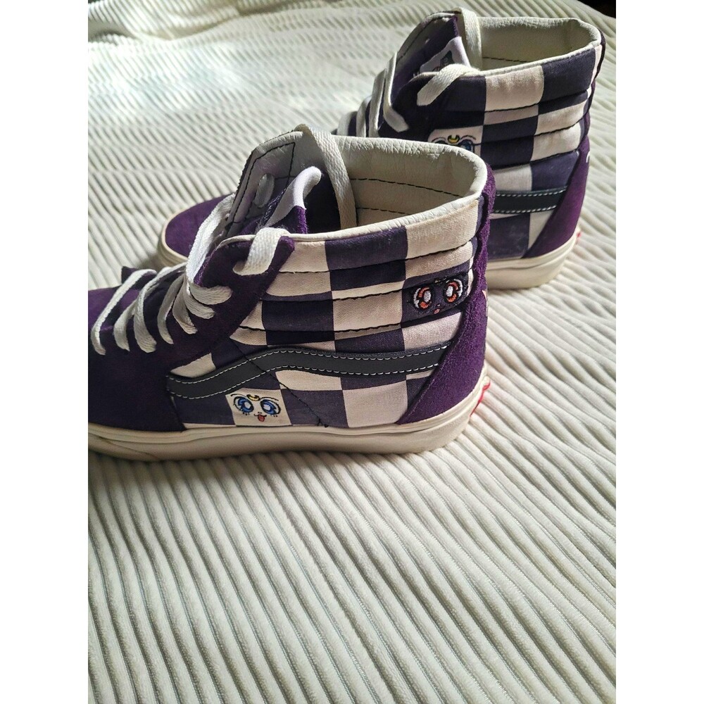 Vans x Sailor Moon Sk8-Hi Purple Checkerboard Shoes Mens 8.5, Womens 10